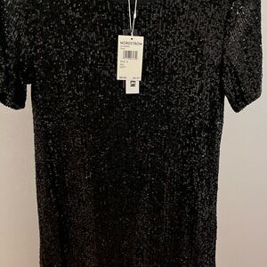 Nordstrom Sparkling Black Sequin Top